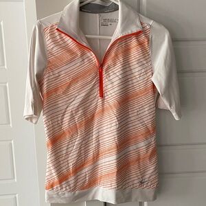 Nike golf White and Orange Polo Shirt